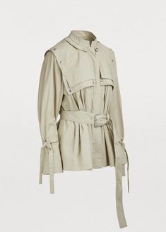 PROENZA SCHOULER Pocket Detail Belted Jacket Belted Trench Military Coat $1950 | eBay Designer Outerwear With Belted Cuffs, Designer Beige Gabardine Outerwear, Luxury Long Sleeve Outerwear With Belted Cuffs, Designer Long Sleeve Belted Outerwear, Designer Spring Outerwear With Belted Cuffs, Elegant Khaki Outerwear With Belted Cuffs, Designer Fall Outerwear With Concealed Fastening, Luxury Belted Long Sleeve Outerwear, Luxury Long-sleeved Belted Outerwear