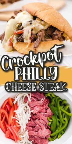 this is an image of crockpot phily cheese steak