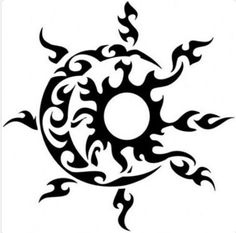 Sol y luna Sun Tattoo Design, Tato Maori, Tattoo Sonne, Tato Suku, Moon Sun Tattoo, Sun Tattoo Designs, Laptop Vinyl Decal, Marquesan Tattoos, Moon Tattoo Designs