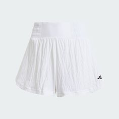 adidas Tennis Pro Seersucker Shorts - White | Free Shipping with adiClub | adidas US Summer Tennis Athletic Shorts With Built-in Shorts, Spring Tennis Shorts With Elastic Waistband, Adidas Three Stripes Athletic Shorts For Summer, Adidas Summer Athletic Shorts With Three Stripes, Adidas Athletic Shorts With Three Stripes For Summer, Summer Workout Athletic Shorts With Three Stripes, Go-dry Tennis Shorts, Adidas Summer Sportswear Shorts, Adidas Sportswear Shorts For Summer