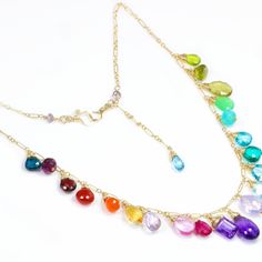 Rainbow Gemstone Necklace Rainbow Necklace Semi Precious Gemstone Necklace Multi Gemstone Drop Necklace Statement Colorful Necklace Gold 14K (21790 - 4) Elegant Multi-stone Rainbow Gemstones, Fine Jewelry Multicolor Gemstones For Jewelry Making, Multicolor Fine Jewelry Gemstones For Jewelry Making, Teardrop Gemstone Multicolor Jewelry, Teardrop Multicolor Gemstones For Jewelry Making, Multicolor Teardrop Gemstones For Jewelry Making, Multicolor Teardrop Gemstone Jewelry, Multicolor Fine Gemstones For Jewelry Making, Multicolor Briolette Gemstones For Gifts