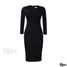 Bjux - Fashionable Bodycon Pencil Skirt Dress with Slimming Effect Fitted Pencil Skirt Bodycon Dress For Work, Stretch Midi Bodycon Dress For Office, Stretch Midi Length Bodycon Dress For Office, Fitted Bodycon Dress For Spring, Spring Office Wear Bodycon Dress, Spring Bodycon Dress For Work, Stretch Knee-length Bodycon Dress For Office, Bodycon Midi Pencil Skirt For Workwear, Fitted Pencil Skirt Dress For Workwear