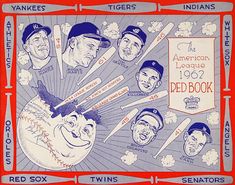 an old poster with baseball players on it