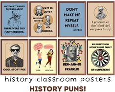 the history classroom posters are shown here