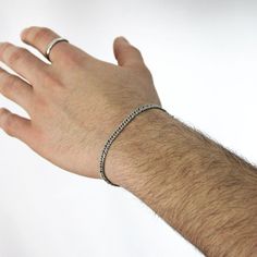 A minimalist, classy, and timeless 4mm curb stainless steel chain bracelet that will not tarnish or rust over time, even when worn in the water. 💎Free shipping on all orders💎Waterproof and non-tarnish💎Packaging that is ready to offer as a gift💎Customizable and adjustable chain length A durable, waterproof, and non-tarnish silver chain bracelet This stainless steel handmade chain bracelet is not only waterproof but also resistant to tarnishing and will maintain its shine over the years. You c Silver Cuban Link Bracelet, Tarnish Resistant For Everyday, Silver Tarnish Resistant Cuban Link Bracelet For Everyday, Silver Tarnish-resistant Cuban Link Bracelet For Everyday, Classic Stainless Steel Bracelet With Curb Chain, Classic Stainless Steel Curb Chain Bracelet, Classic Cuban Link Bracelet With Box Chain, Minimalist Tarnish-resistant Cuban Link Bracelet, Classic Cuban Link Stainless Steel Bracelet, Everyday Silver Cuban Link Bracelet