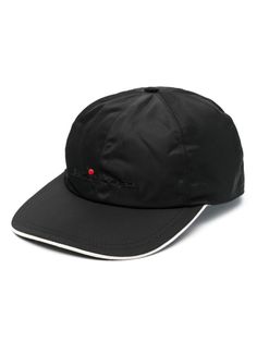 black textured finish embroidered logo to the front round crown six-panel construction cut-out detailing adjustable strap to the rear curved peak cotton lining Black Visor Hat With Logo Print, Black Hat With Logo Detail For Streetwear, Black Hats With Logo Detail For Streetwear, Black Hat With Logo For Streetwear, Classic Hats With Logo And Curved Visor, Classic Hats With Logo Detail And Curved Visor, Luxury Baseball Cap With Logo And Curved Brim, Classic Hat With Logo And Curved Brim, Classic Hat With Logo Detail And Curved Brim