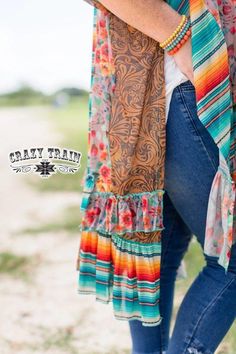 Flowers of Fall Cardigan by Crazy Train Sheer Cardigan, Aztec Cardigan, Fall Cardigan, Look Plus Size, Crazy Train, Vintage Cowgirl, Western Boho, Layered Tops, Floral Kimono