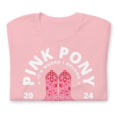 This t-shirt is everything you've dreamed of and more. It feels soft and lightweight, with the right amount of stretch. It's comfortable and flattering for all. Perfect for wearing to Chappell Roan concert, or to show all of your friends that you are her biggest fan! Shirt includes song lyrics from Pink Pony Club. I dare you to try and stop singing it in your head now. * 100% combed and ring-spun cotton (Heather colors contain polyester) * Fabric weight: 4.2 oz./yd.² (142 g/m²) * Pre-shrunk fabr Unisex Pink T-shirt With Band Merch, Fitted Crew Neck T-shirt For Music Festivals, Pink Band Merch T-shirt With Custom Print, Unisex Pink Band Merch T-shirt, Pink Pony Club, Pony Club, Chappell Roan, Concert Tees, Concert Outfit