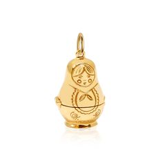 Matryoshka Doll Charm Russia Gold Russian Matryoshka Doll, Solid Gold Charms, Matryoshka Doll, Jewelry Lookbook, Nesting Dolls, Jewelry Inspo, Dream Jewelry, Pretty Jewellery, Gold Charm