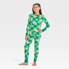 For exciting dreamland adventures, your child will love wearing this 2-Piece Pokémon Pikachu Plaid Pajama Set. This set includes a long-sleeve sleep tee and pajama pants, both crafted from polyester-spandex blend fabric for all-night comfort. Plus, they're designed with ribbed hems, cuffs and ankles for a snug fit and neat finish. Featuring a green plaid print, both pieces showcase an allover Pikachu graphic for a fan-favorite look. Plaid Pajama, Pokemon Pikachu, Plaid Pajamas, Pajama Pant, Print Pajamas, Kids Outfits Girls, Green Plaid, Plaid Print, Girls Shopping