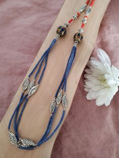 Langtang Tibetan Necklace - Welljourn Wooden Glasses Holder, Tibetan Necklace, Wooden Glasses, Wood Earrings Stud, Coral Beads Necklace, Turtle Jewelry, Tagua Nuts, Bird Ornaments, Paper Beads