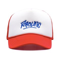 Embroidered. 100% Cotton. Extra Low-Profile With Unconstructed Crown. Antique Brass Buckle Closure. Adjustable Strap Back. Red Hip Hop Trucker Hat With Curved Brim, Red Trucker Hat With Embroidered Logo And Flat Brim, Red Casual Snapback Hat For Summer, Trendy Red Trucker Hat With Letter Print, Red Casual Snapback Hat With Embroidered Logo, Summer Trucker Hat With Embroidered Logo For Streetwear, Red Snapback Hat For Summer Streetwear, Red Trucker Hat With Letter Print And Curved Brim, Casual Red Trucker Hat With Letter Print