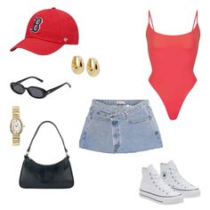 boston outfit, red sox outfit, red summer outfit, baseball game outfit Boston Inspired Outfits, Twins Game Outfit, Red White Black Game Day Outfit, 49ers Game Outfit Women, Red College Football Game Outfit, Summer Baseball Outfits, Bucs Game Outfit, Red And Black Football Outfit