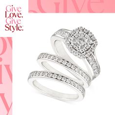 in stock Macy's Cubic Zirconia Wedding Rings, Macy's Wedding Diamond Ring With Accents, Macy's Round Cut Diamond Wedding Ring, Macy's Wedding Diamond Ring Round Cut, Macy's Wedding Diamond Ring, Macy's Diamond Wedding Ring, Luxury Wedding Rings From Macy's, Macy's Diamond Ring For Wedding, 2 Carat Diamond Ring