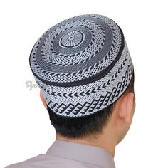 ad eBay - Silver Bugis Muslim Hat Arrow Triangle Motif Embroidery Rigid Islamic Peci Kufi - Buy Now, click the link (eBay) Indonesian Language, Embroidery Motifs, Black Design, Hats For Men, Accessories Hats, Machine Embroidery, Silver Tone, Mens Accessories, Shoe Accessories