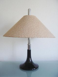 a lamp that is on top of a table