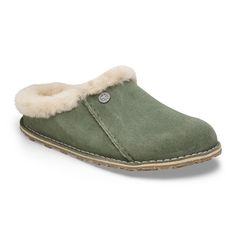 Meet the ultimate slipper - The classic Zermatt is now available in a cozy premium design. This version features a genuine shearling lining and an rubber outer sole making it ideal for lounging indoors & outdoors. All the comfort of a slipper with the BIRKENSTOCK support you've come to know. The upper is made from soft suede. The perfect holiday gift for any BIRKENSTOCK fan.Anatomically shaped cork-latex footbedUpper: suedeFootbed lining: shearlingSole: RubberDetails: decorative stitching; decor Cozy Indoor Slip-on Clogs, Winter Clogs With Suede Lining And Comfortable Style, Winter Comfortable Clogs With Suede Lining, Winter Clogs With Suede Lining, Comfortable Shearling Clogs With Rubber Sole, Cozy Leather Slippers With Suede Lining, Comfortable Winter Clogs With Leather Sole, Comfortable Shearling Slippers With Leather Sole, Cozy Leather Slippers With Cushioned Footbed