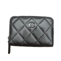 New! Black Elegant Rfid Blocking Coin Purse, Luxury Rfid Blocking Coin Purse, Luxury Rfid Blocking Coin Purse For Business, Designer Black Compact Coin Purse, Luxury Black Wallet With Rfid Blocking, Designer Evening Wallets With Rfid Blocking, Designer Rfid Blocking Wallets For Evening, Luxury Black Wallets For Formal Occasions, Black Luxury Coin Purse