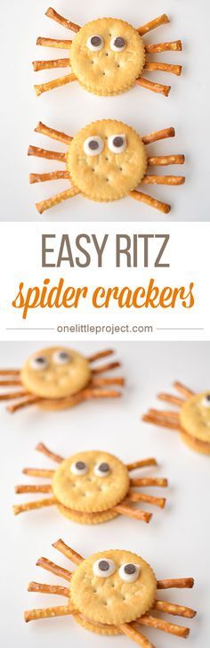 spider crackers with googly eyes on them