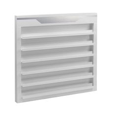 an image of a white wall mounted louvered