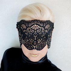 Black elastic lace Masquerade mask with gold rhinestones. Hiding face mask Full Face Masks For Halloween Party, Full Face Party Masks For Halloween, Full Face Halloween Party Masks, Halloween Party Full Face Masks, Full Face Black Masquerade Mask For Costume Party, Black Full Face Masks For Carnival, Gold Full Face Mask For Party, Gold Full Face Party Mask, Adjustable Black Masks For Festivals