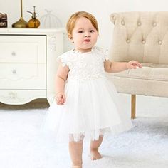 Carecheer Baby Girl Christening Dress With Floral Embroidered New With Tags Size 24 Months Wine Wedding Dresses, Fashion Anak, Wedding Dress Photoshoot, Christening Dress Baby Girl, Sleeveless Flower Girl Dresses, White Maternity Dresses, Most Beautiful Wedding Dresses, Infant Flower Girl Dress