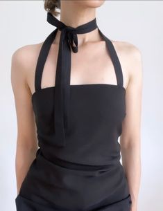 BANDEAU CORSET TOP Black Halter Neck Tie up Top/ Black Bow Tie Top/ Summer Top/ Black Top Retro Gift - Etsy Black Tie Neck Top For Summer, Black Halter Neck Top With Tie Back, Fitted Tie Neck Top For Evening, Chic Halter Top With Tie Straps For Party, Chic Party Halter Top With Tie Straps, Sleeveless Summer Halter Top With Bow Tie Back, Summer Sleeveless Halter Top With Bow Tie Back, Spring Black Halter Top With Tie Back, Elegant Summer Halter Top With Tie Back