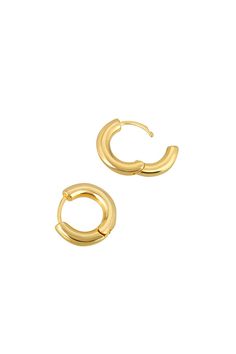 A classic that never goes out of style. Available in 14kt gold plated brass or Rhodium plated brass Measures approx. 15mm in diameter Snap latch closure Sold as a pair Product Care: METAL: Use a soft cloth to gently wipe clean, then remove any remaining impurities with mild diluted soap. Rinse with warm water and dry thoroughly before storing in the provided jewelry pouch. Do not use abrasive cleaners, steamers or ultrasonic machines. GEMSTONE: Avoid contact with perfumes, hairsprays or other ch Jewelry Cleaner, Jewelry Pouch, 14kt Gold, Out Of Style, Rhodium Plated, Cleaning Wipes, Soap, Plating, Brass