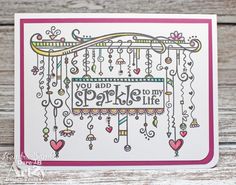 a card with the words you had to sparkle in life written on it and hanging from strings