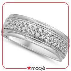 in stock Classic Silver Diamond Ring From Macy's, Classic Macy's Diamond Cut Rings, Classic Macy's Diamond White Rings, Classic Macy's Ring Jewelry, Macy's Classic Diamond White Ring, Macy's Classic Ring Jewelry, Classic 14k White Gold Rings From Macy's, Classic White Gold Rings From Macy's, Classic Macy's Diamond Ring With Diamond Cut