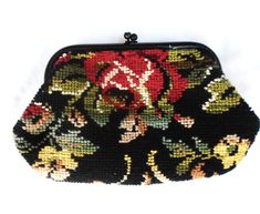 Maker Jana Details black hard frame, tapestry, clutch, handbag, snap closure, lined Condition great measurements' 11" by 7" by 1" Frame Tapestry, Vintage Tapestry, Tapestry Crochet, Clutch Handbag, Snap Closure, Evening Bags, Purses And Handbags, Clutch Bag, On Sale