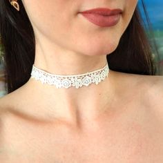 White Velvet Choker Necklace Make An Offer Or Bundle For Huge Discount White Spring Party Choker, Elegant White Choker For Summer, Elegant White Summer Choker, Spring Gift White Choker, Handmade White Choker For Spring, Delicate White Choker, Spring White Adjustable Choker, White Necklaces For Spring Weddings, White Necklace For Spring Wedding