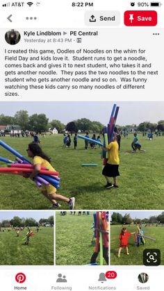 Field Day Activities, Field Day Games, Games Group, Elementary Physical Education, Elementary Pe, Camp Games, Pe Activities, Pe Ideas, Yw Activities