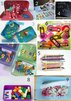 there are many different activities to do with the child's toys that they have in their hands