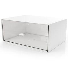 an empty white box on a white background