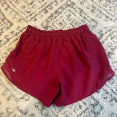 Great Condition, Never Worn, No Pilling Red Lululemon Shorts, Red Lululemon, 23 Birthday, Clothes Hacks, Diy Clothes Hacks, Lululemon Hotty Hot Shorts, Athletic Clothes, Hotty Hot Shorts, Shorts Lululemon