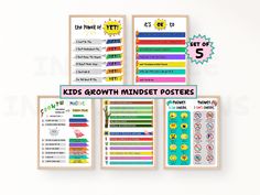 🚀 Boost your students' confidence with our Motivational Poster Kids Affirmations Printable, perfect for enhancing Classroom Decor and creating a Calming Corner.  🚀 These Mental Health Posters For Kids Bundle promotes Growth Mindset For Kids, offering a comprehensive set of tools to foster positive self-talk and emotional well-being in young learners.  𝐅𝐄𝐀𝐓𝐔𝐑𝐄𝐒/𝐃𝐄𝐓𝐀𝐈𝐋𝐒:  🎨 Playful & Colorful Design 🎨 * Sparks curiosity and appreciation for brain health. * Stimulates creativity and group discussions. ❤️ Benefits ❤️ * Instant Download: No waiting! Download and print immediately for classroom, playroom, or homeschool use. * Promote brain health awareness. * Teach self-care and mental health importance. * Reinforce key concepts about thought patterns and actions. * Colorful v Kids Calming Corner, Kids Classroom Decor, Kids Affirmations, Growth Mindset For Kids, Affirmations Printable, Health Posters, Calming Corner, Growth Mindset Posters, Mental Health Posters