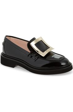 Roger Vivier Viv Rangers Buckle Leather Loafer (Women) | Nordstrom Chunky Loafer, Roger Vivier Shoes, Leather Loafers Women, Latest Handbags, Buckle Loafers, Patent Leather Loafers, Roger Vivier, Max Mara, Loafers For Women