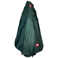 an image of a green raincoat on white background