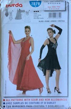 an image of a woman's dress and shawl sewing pattern in the catalog