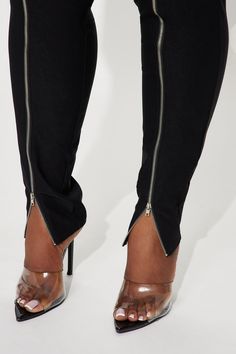 Available In Black. Skinny Pant High Rise Elastic Waist Zipper Detail Stretch 74% Rayon 23% Nylon 3% Spandex Imported | Had Your Chance Zip Up Skinny Pant in Black size Large by Fashion Nova Zipper Detail, Black Pants, Black Fashion, Fashion Nova, Elastic Waist, Zip Ups, High Rise, Spandex, Size Medium