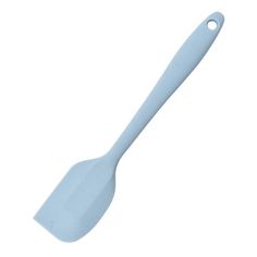 a blue spatula on a white background