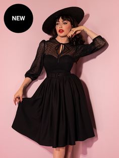 Ingenue Dress, Spiderweb Dress, Retro Black Dress, Retro Inspired Dress, Kiss Dress, Retro Style Dress, Glamour Dress