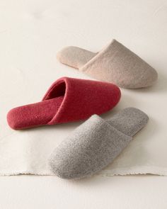 We crafted a pampering spa slipper, with a padded footbed, faux suede sole, and cozy cashmere all over. It's the perfect thing to slip into the moment you wake up or walk in the door.  Exclusive. Slip-on style.  Man-made sole. Spa Slippers, Shoes And Boots, Garnet Hill, Slipper Shoes, Handmade Shoes, Faux Suede, Walk In, Garnet, Special Gifts