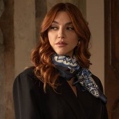 This scarf features an elegant paisley pattern in rich hues of rich hues of blue and black. The combination of these colors creates a stunning accessory that adds a touch of warmth and sophistication to any outfit. I chose the name "Malta" because, like the island country itself, this foulard is a blend of vibrant history and timeless beauty, making it a perfect addition to your wardrobe. Details Classic foulard size: Approx. 35" x 35" (90 x 90cm). Once made famous by the likes of Audrey Hepburn Luxury Scarves For Work, Luxury Scarves For Workwear, Luxury Silk Scarves For Work, Classic Silk Evening Scarf, Classic Silk Scarves For Evening, Classic Silk Scarf For Formal Occasions, Luxury Silk Scarves For Formal Occasions, Elegant Silk Scarf For Formal Occasions, Elegant Formal Silk Scarf