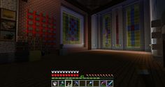 a screenshot of a dimly lit room in minecraft