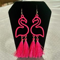 Cute Summer Earrings, New Without Tags. Flamingo Earrings, Summer Earrings, Summer Earring, Earrings Color, Flamingo, Pink Ladies, Jewelry Earrings, Women Jewelry, Tags