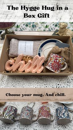 Vintage Decor Cozy Gift Box Hygge Hug Box, vintage hygge cozy box mystery box home vintage decor thick socks cozy comfort box for self care for friend gift box for mom