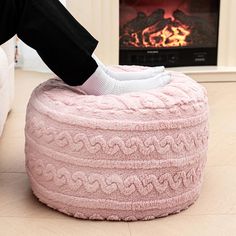 PRICES MAY VARY. 【Pure PP Cotton Filler】It is a Stuffed pouf ottoman wiht PP cotton filler. Someone may think it is not sturdy enough,you can DIY and fill this pouf with blankests,plush dolls, used clothes, cushion, pillow, etc.PP cotton is very soft and breathable,comfortable,and it is durable to use,no pungent chemical smell, no dust, dirt, or debris,so that you can use it with more confidence. 【Soft Plush Fiber Pouf Ottoman】Made of high quality plush fiber and anti-slip bottom, Tight and firm Floor Poofs Ottoman, Dorm Ottoman, Poofs Ottoman, Pouf Diy, Foot Rest Under Desk, Pink Pouf, Stool For Living Room, Basement Room, Bedroom Ottoman