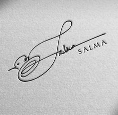 the name salma written in cursive handwriting